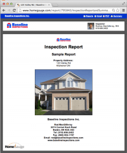 Sample Online Inspection Report